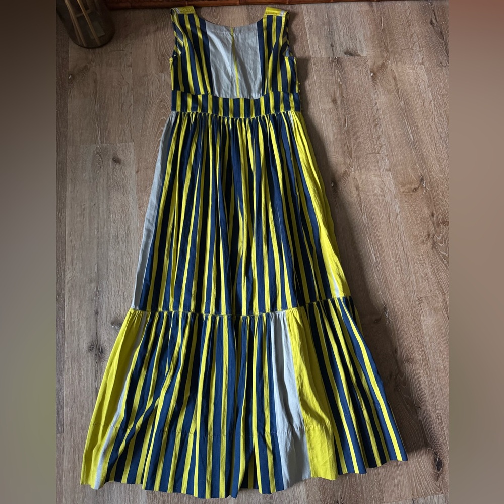 Pero Yellow Blue Striped‎ Maxi Dress Size 36/M - Picture 4 of 7